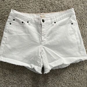 White J Crew Jean Shorts